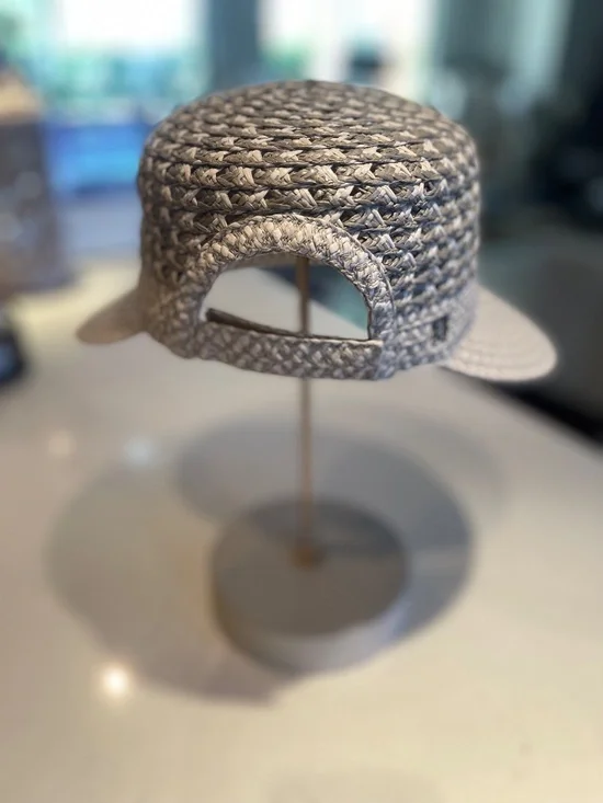 Eric Javits Squishee Adjustable Back "Army Girl" Hat / Cap in Gray White - Picture 4 of 14